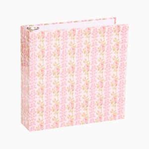 3-Ring Binder by LoveShackFancy - Pink Floral Heirloom Print Binder